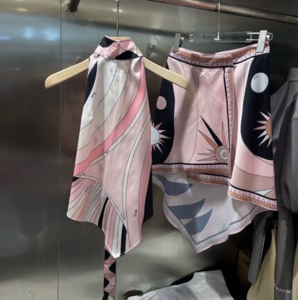 Emilio Pucci Silk Skirt Set