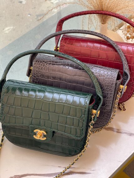 Chanel Crocodile Top Handle Bag