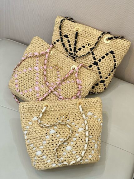 Chanel Raffia Tote Bags