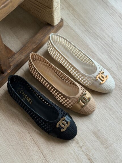 Chanel Crochet Mesh Ballerina Flats