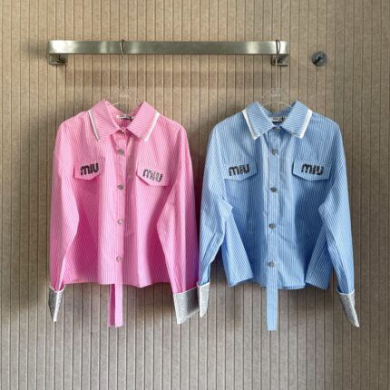 Miu Miu Striped Button-Down Shirts