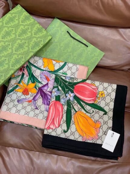 Gucci Floral Silk Scarfs