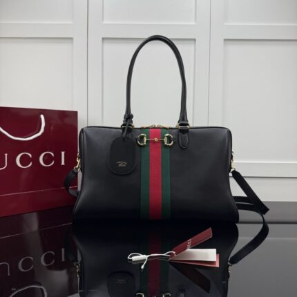 Gucci Horsebit Web Tote Bags