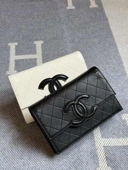 CHANEL CC Cambon Quilted Flap Wallet / Clutch