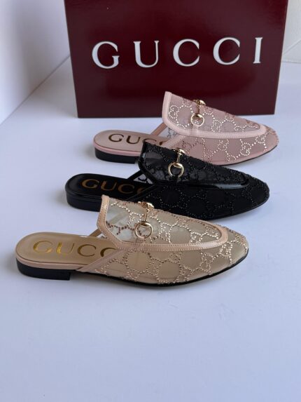Gucci GG Mesh Princetown Mules