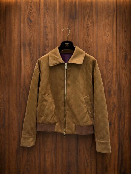 Chanel Quilted Suede Jacket