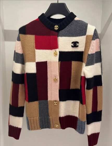 Chanel Colorblock Knit Cardigan