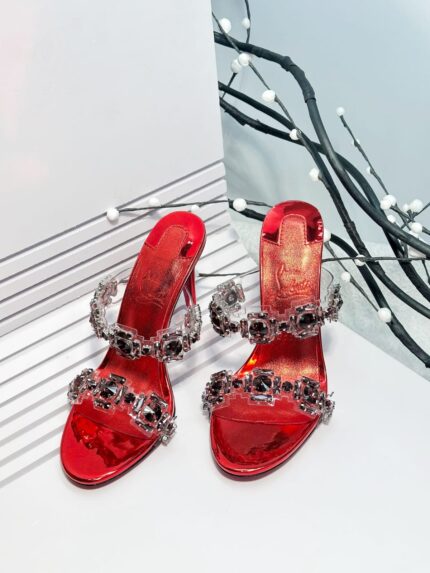 Christian Louboutin Gemma Bebe Strass Mule Heels
