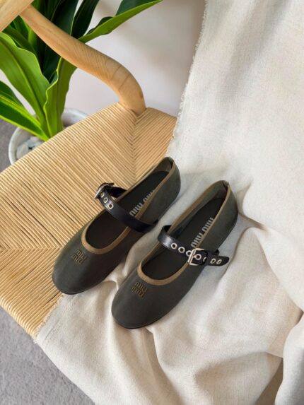 Miu Miu Satin Mary Jane Ballerinas Flats