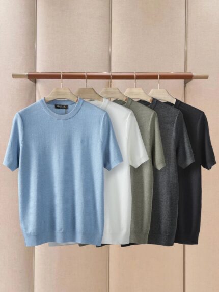 Loro Piana Knitted Cotton-Silk T-Shirts