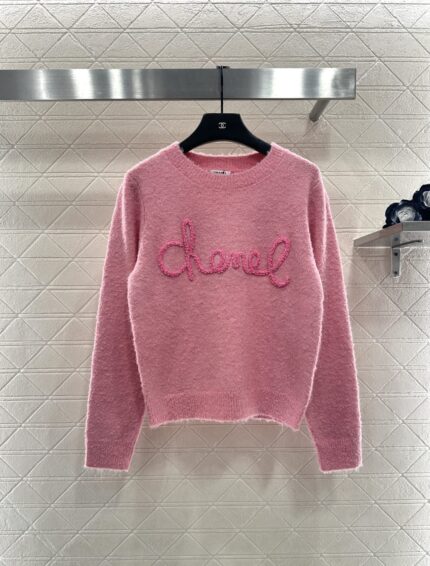 Chanel Crystal Logo Mohair Sweaters