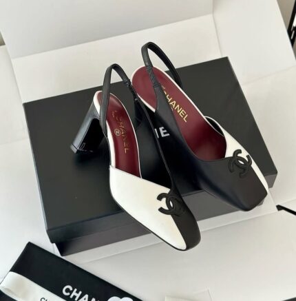 Chanel Two-Tone Slingback Pumps