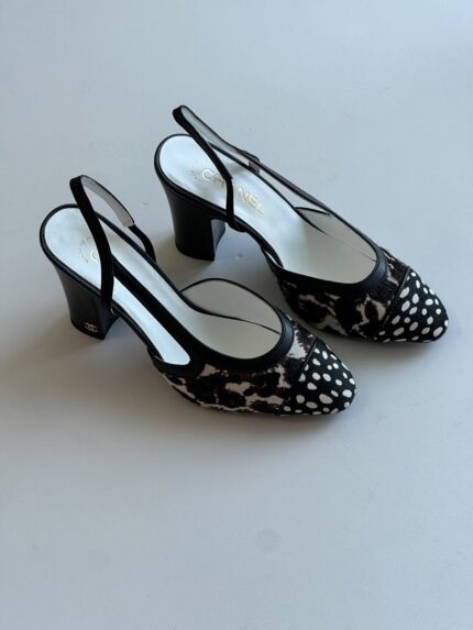Chanel Slingback Block Heels