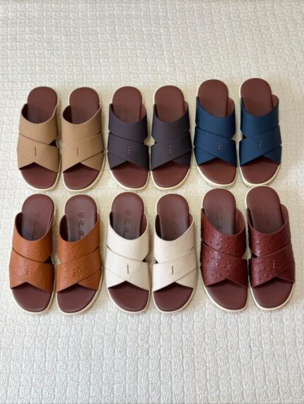 Loro Piana Ostrich Cross Slides