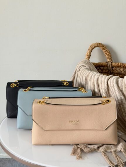 Prada Anagram Flap Chain Shoulder Bags