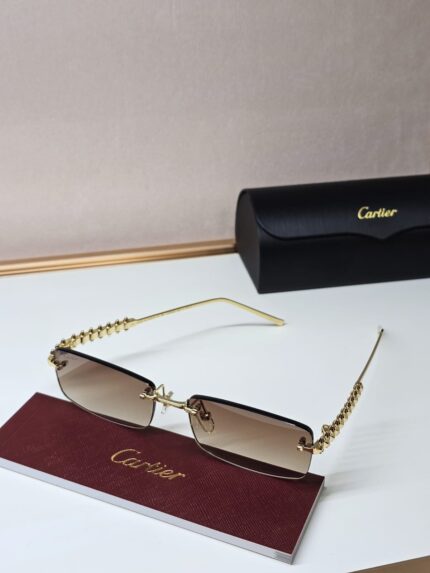 Cartier Rimless Studded Sunglasses
