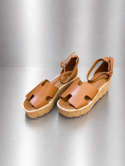 Hermes Oran Elda Wedge Sandals