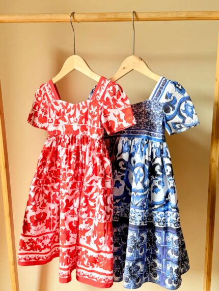 Dolce & Gabbana Kids Majolica Print Dresses