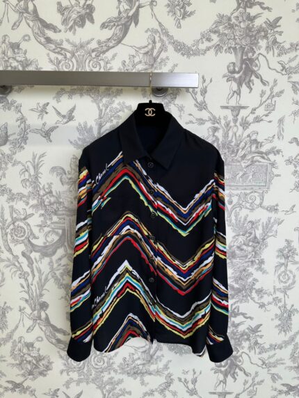 Chanel Rainbow Chevron Silk Co-Ord Set