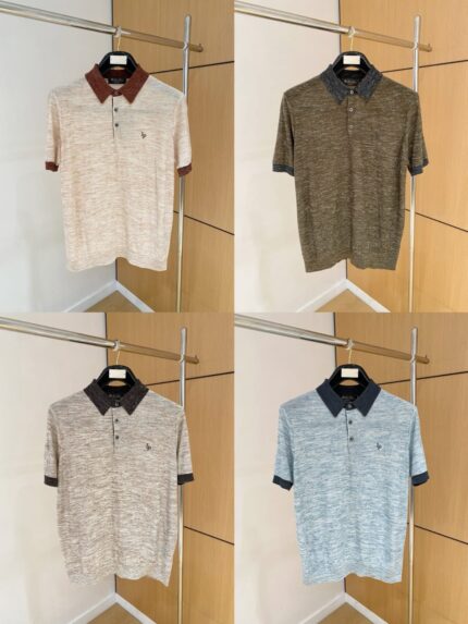 Loro Piana Logo Knitted Polo Shirts