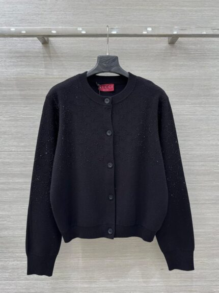 Gucci GG Crystal Embellished Knit Cardigan