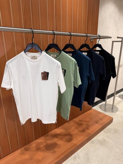 Hermes Leather Patch Logo T-Shirts