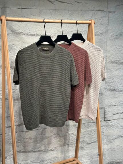 Loro Piana Openwork Knit Short-Sleeve T-Shirts