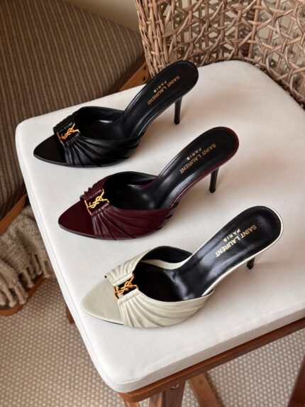 Saint Laurent Draped Mule Heels