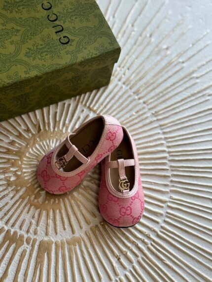 Gucci Children's GG Canvas Mary Jane Ballet Flat