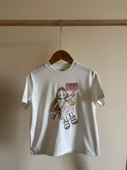 Fendi Kids Embroidered Character T-Shirt