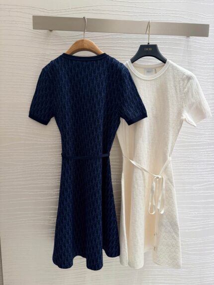 Christian Dior Oblique Short-Sleeve Knit Dresses