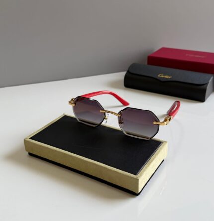 Cartier C Decor Rimless Octagon Sunglasses