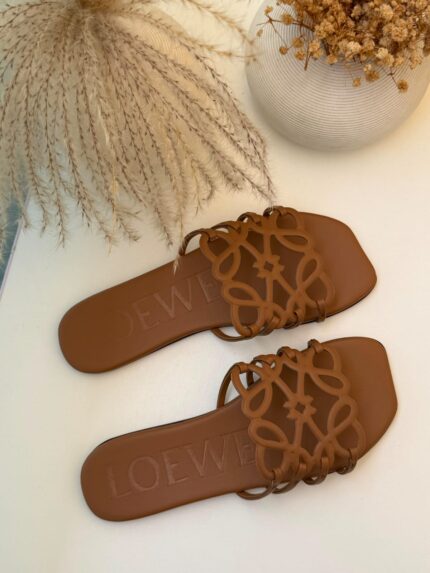 Loewe Petal Anagram Slide Sandals