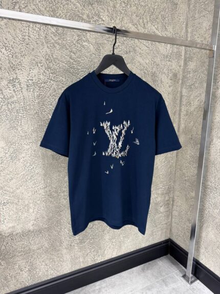 Louis Vuitton Origami Birds Embroidered T-Shirts