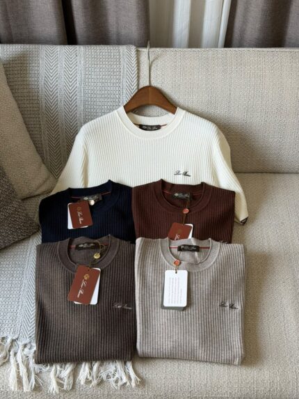 Loro Piana Waffle Knit Crewneck Sweaters