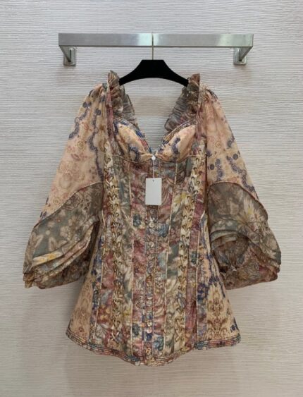 Zimmermann Floral Corset Blouse