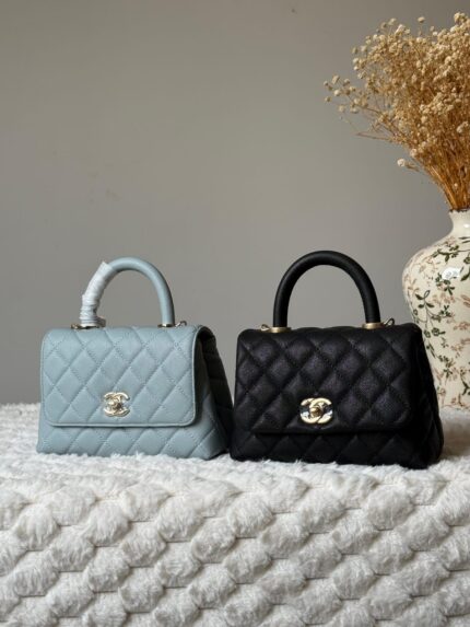 Chanel Coco Handle Small Quilted Top Handle Bags
