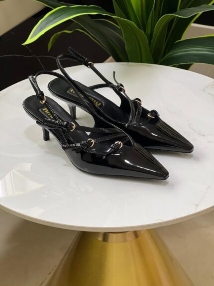 Miu Miu Patent Leather Slingback Pumps