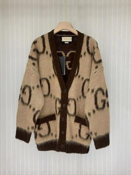 Gucci Oversized GG Logo Mohair Cardigan