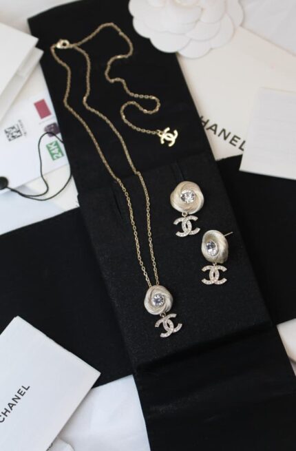 Chanel Necklace & Earrings Set
