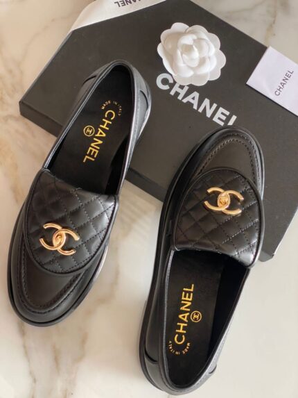 Chanel Quilted CC Loafers