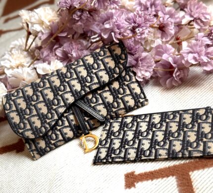 Christian Dior Saddle Wallet Set