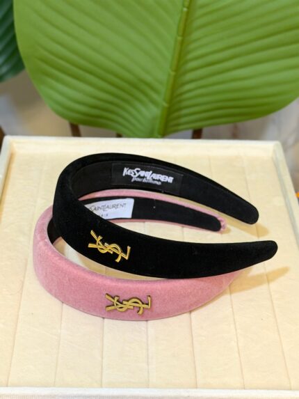 Saint Laurent Velvet Cassandre Headbands
