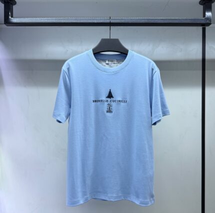 Brunello Cucinelli Embroidered Logo T-Shirt