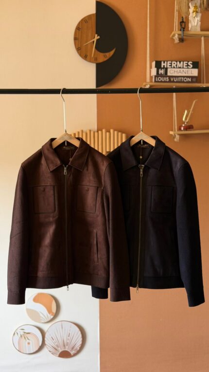 Loro Piana Suede & Knit Zip-Up Jackets