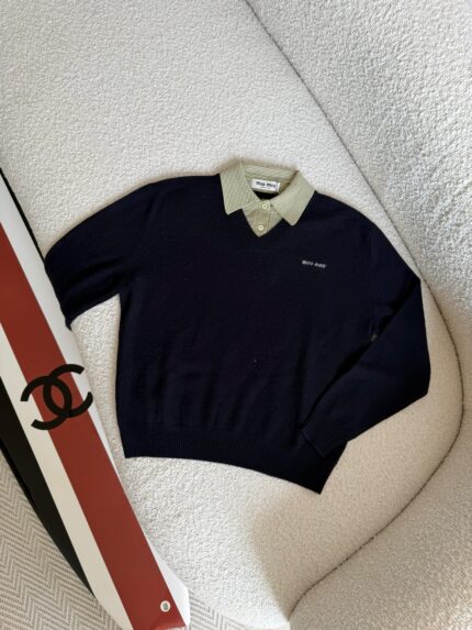 Miu Miu Layered V-Neck Sweater