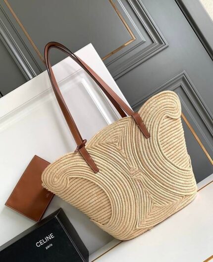 Celine Triomphe Coiled Basket Tote Bag
