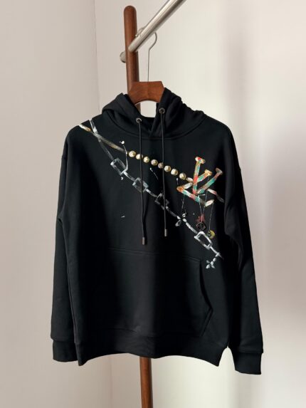Louis Vuitton Painted  Logo Hoodie