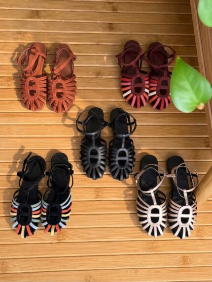 Hermes Santorini Flat Gladiator Sandals
