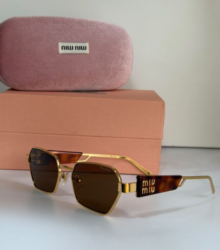 Miu Miu Geometric Metal Sunglasses